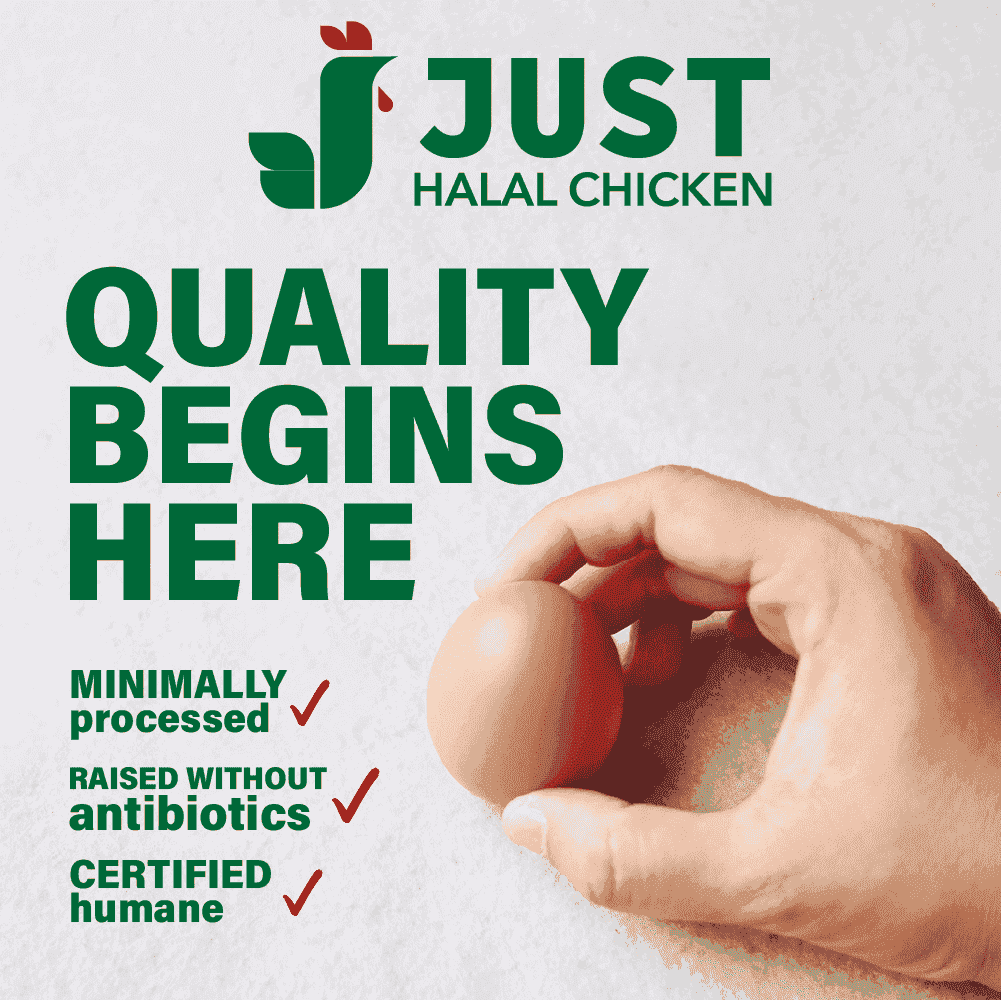 JUST HALAL BONELESS SKINLESS BREAST 20LB . (Individual package weighs 1.2lb- 1.7lb each)
