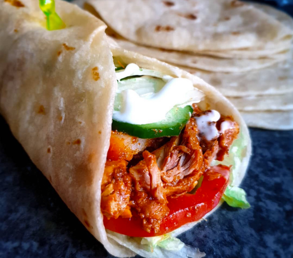PULLED CHICKEN WRAPS