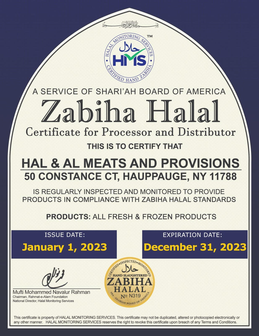 Hal&Al Wholesale Zabiha Halal Meat For Restaurants & Retail Stores