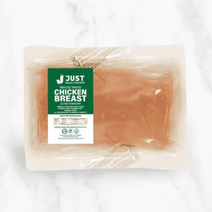 JUST HALAL BONELESS SKINLESS BREAST 20LB