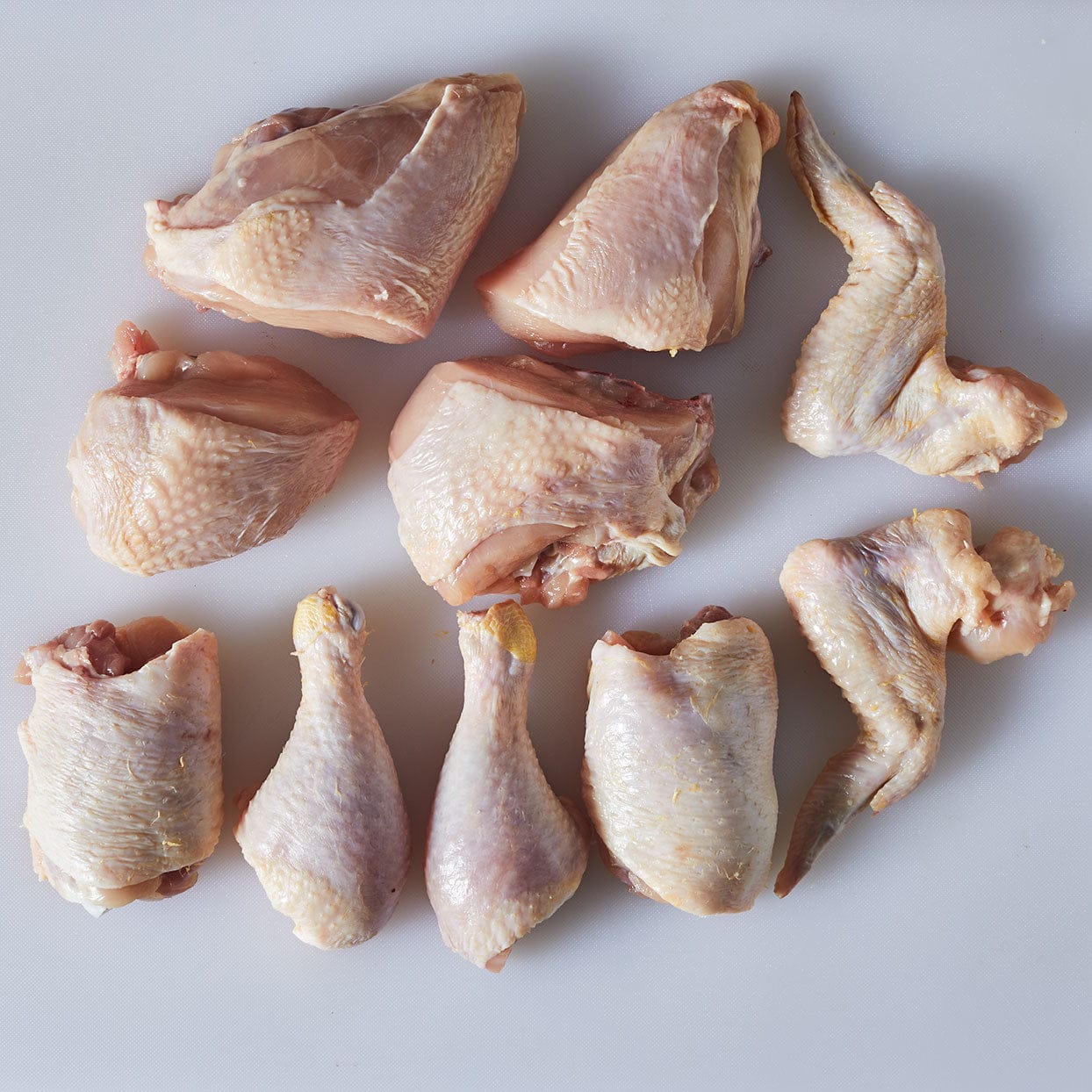 WHOLE CHICKEN (CUT INTO 10 PIECES, SKIN OFF)
